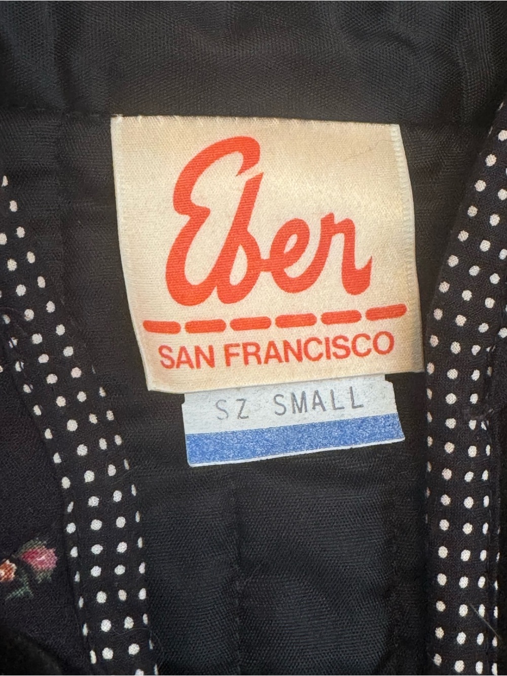 vintage 1970s Eber San Francisco quilted calico jacket Size S - Picture 13 of 14